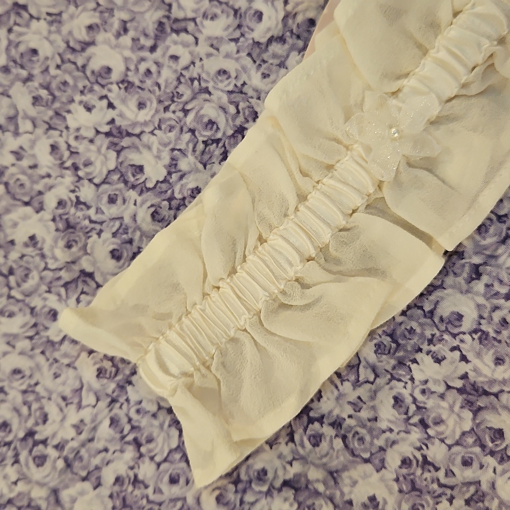 Victoria's Secret | Ivory Color | Wedding Garter | Y2K | Single Flower & Bead - Picture 9 of 12